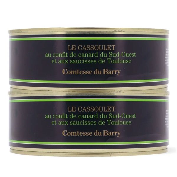 Lot de 2 cassoulets au confit de canard du Sud-Ouest et aux saucisses de Toulouse-Comtesse du Barry