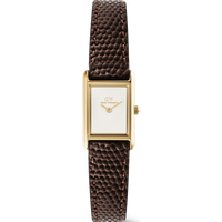 Daniel Wellington DW Montre 17×25,9mm Bound Mini Dark Brown Lizard Gold
